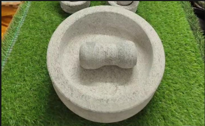 10 Inches / 10 kg  Natural Stone Kalvam | Traditional Ammikal Grinding Stone | Handmade Kitchen Grinder