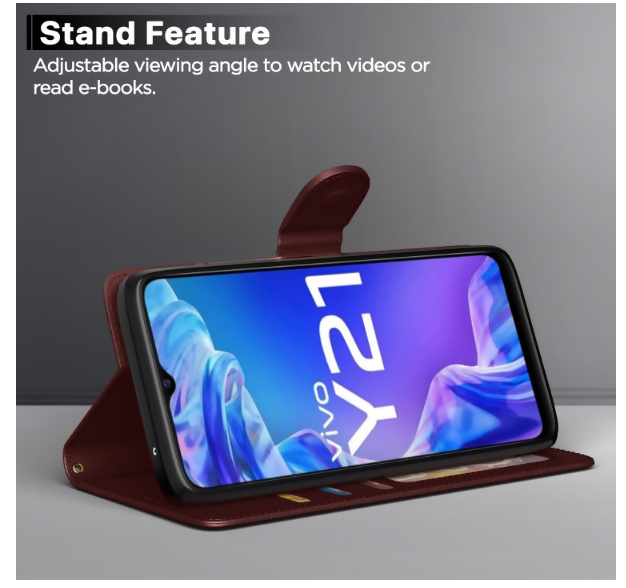 Vivo Y21 Flip Cover – Full Protection, Slim Design, Modern Finish