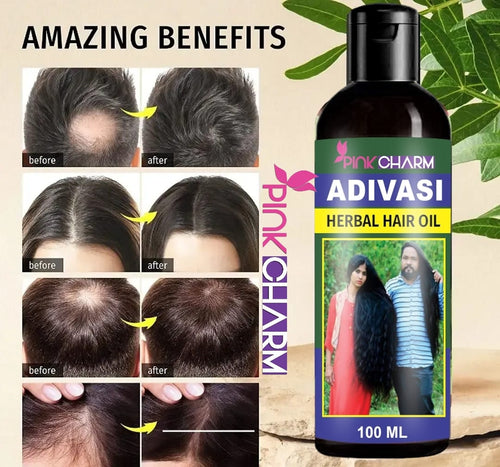 Adivasi Herbal Hair Oil (100 ml) – Natural Ayurvedic Hair Growth & Anti Hair Fall Oil for Thick, Strong & Healthy Hair