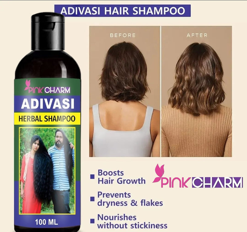 Adivasi Herbal Hair Shampoo for Hair Growth & Anti Hair Fall – Natural Ayurvedic Shampoo for Strong, Thick & Healthy Hair
