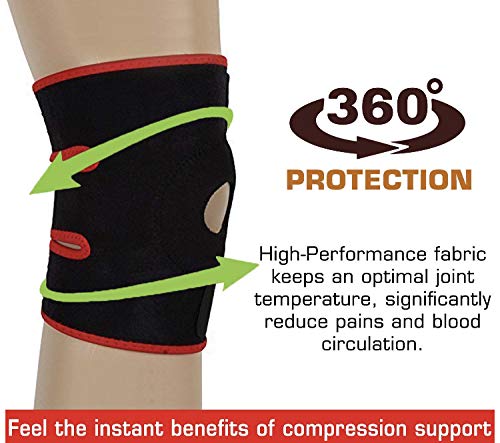 Adjustable Knee Support Patella Free Size for Pain Relief Running Sports Gym Fits Men & Women