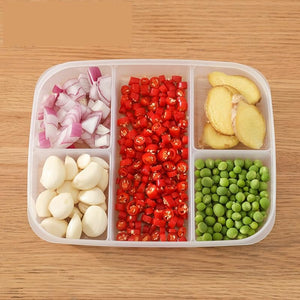 1. Airtight Fridge Storage Box,5 Compartment Food Storage Container