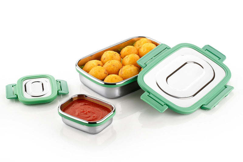 Airtight Stainless Steel Tiffin for School, Office & Picnic