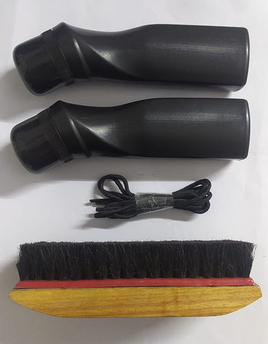 PACK OF  SHOE BRUSH - 1 PC + SHOE LACES - 1 PAIR + LIQUID SHOE POLISH WAX - 2 PC