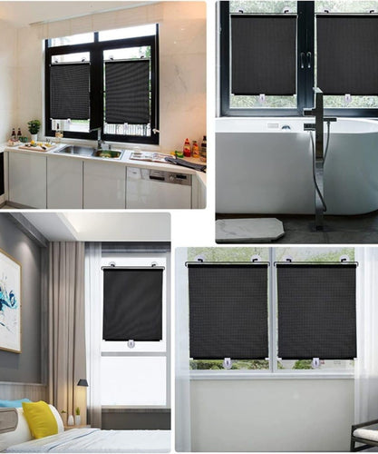 Blackout Roller Blinds with Suction Cups,UV Resistant Roller Blinds,Indoor Sun Protection Roller Shades