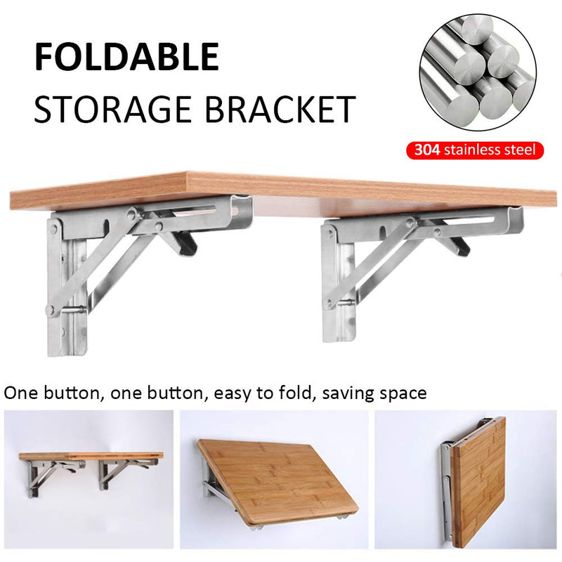 Stainless Steel Collapsible Shelf Bracket for Bench Table