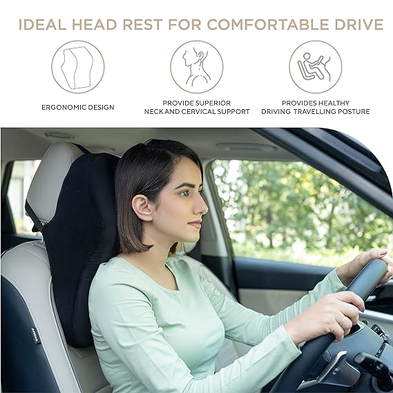 Car Neck Rest Memory Foam Solid Pillow BIG (RHR)