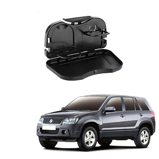 Car Travel Plastic Fold able Meal Drink Cup Tray