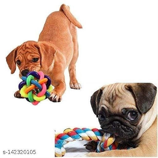 Chew Playing Rubber Colored Knot Ball for Pet (Multicolor).Chew Playing Rubber Colored Knot Ball For Pet (Multicolor) | Durable Chew & Play Toy | Interactive Rubber Knot Ball For Dogs