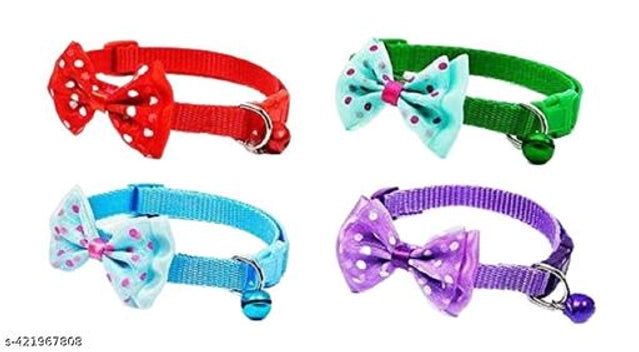 Adjustable Cat Collar with Bell (Multicolor, Pack of 2)Adjustable Cat Collar With Bell (Multicolor, Pack Of 2) | Safety Breakaway Kitten Collar Set