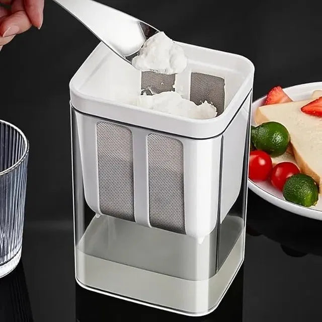 Multifunctional Yogurt Filter with Fine Mesh Strainer.Multifunctional Yogurt Filter with Fine Mesh Strainer – Greek Yogurt Maker, Hung Curd & Paneer Straining Container