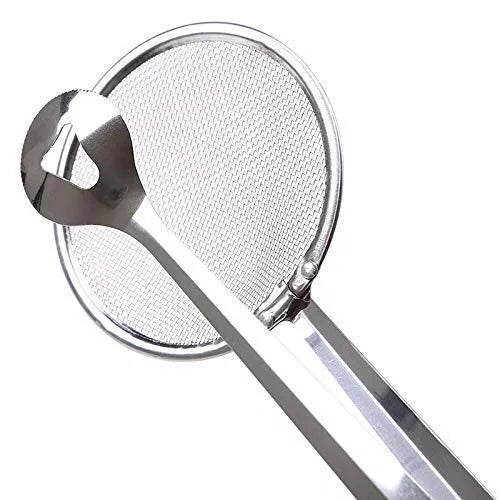 Multifunctional 2 in 1 Stainless-Steel Oil Frying Tong Spoon.Perfect for Frying & Serving Foods.