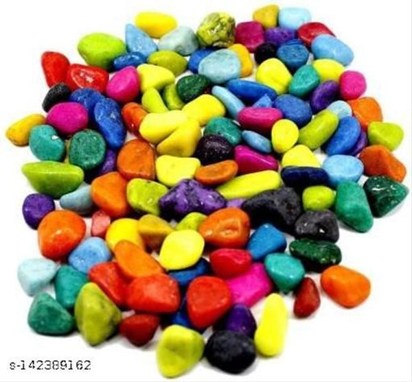Decoration Colorful Pebbles Stones (Multicolor, 4000 g).Decoration Colorful Pebbles Stones (Multicolor, 4000 g) | Natural Decorative Stones for Garden, Aquarium, Vase & Home Décor