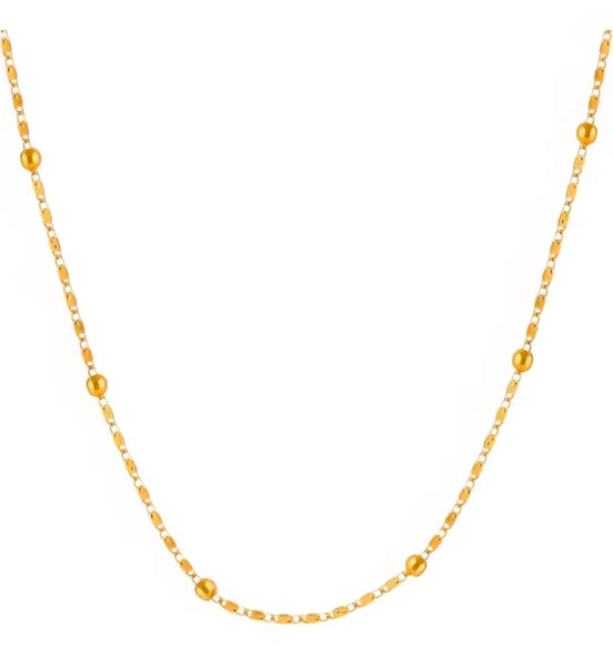 Womens Artificial Ballchain Necklace Long Length in Metal | F9 Quality Stylish Lightweight Jewellery for Daily Wear & Gifting