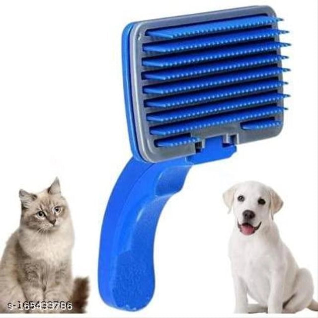Professional Pet Slicker Brush for Dogs & Cats - Grooming Comb for Removing Loose Hair, Mats & Tangles, Gentle Massage Pin Brush for Shedding Control (Multicolor)