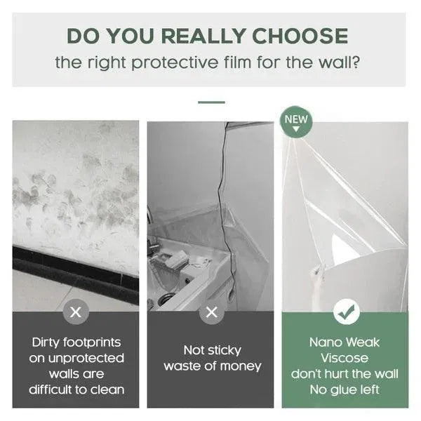 Self- Adhesive Transparent Electrostatic Wall Protection Film Buy 1 Get 1 Free.Scratch & Stain Protection Layer