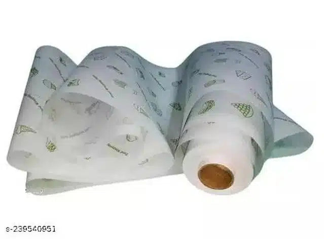Food Wrapping Butter Paper Roll (Pack of 2, 25 m)Food Wrapping Butter Paper Roll Pack of 2 (25 m Each) | Greaseproof Non-Stick Baking & Food Packing Paper | Heat Resistant Food Grade Wrap