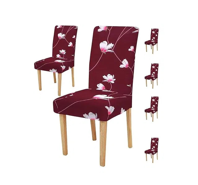 Floral Printed Dining Chair Covers Set of 2.Stretchable Slipcovers for Dining Room (2 Pack).Decorative & Protective Seat Covers