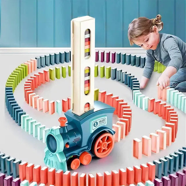 Train Toy Domino Set for Kids – BPA-Free Plastic with Sound Effects.Make playtime fun and educational with Train Toy Domino Set for Kids. BPA-free plastic, automatic domino laying, sound effects, and safe design for creative learning.