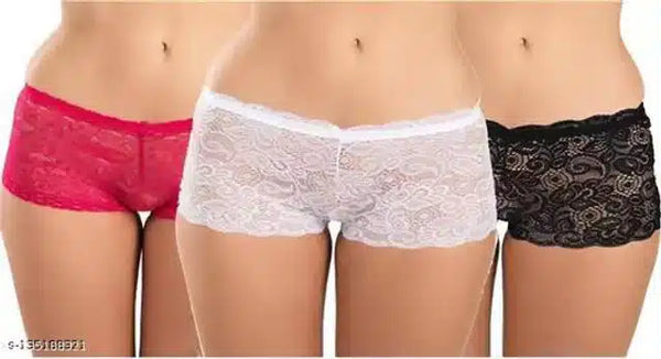 Net Briefs for Women (Multicolor, XXS) (Set of 3)Net Briefs for Women Multicolor XXS (Pack of 3) | Soft Stretchable Breathable Innerwear Panties