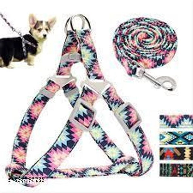 Nylon Dog Harness (Multicolor, M)