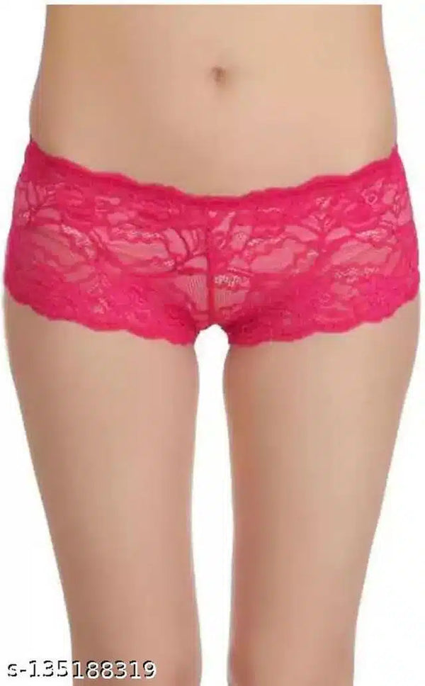 Net Briefs for Women (Pink, XXL).Women’s Net Briefs Panty | Breathable & Comfortable Innerwear | Pink | XXL Size | Soft Stretch Fabric