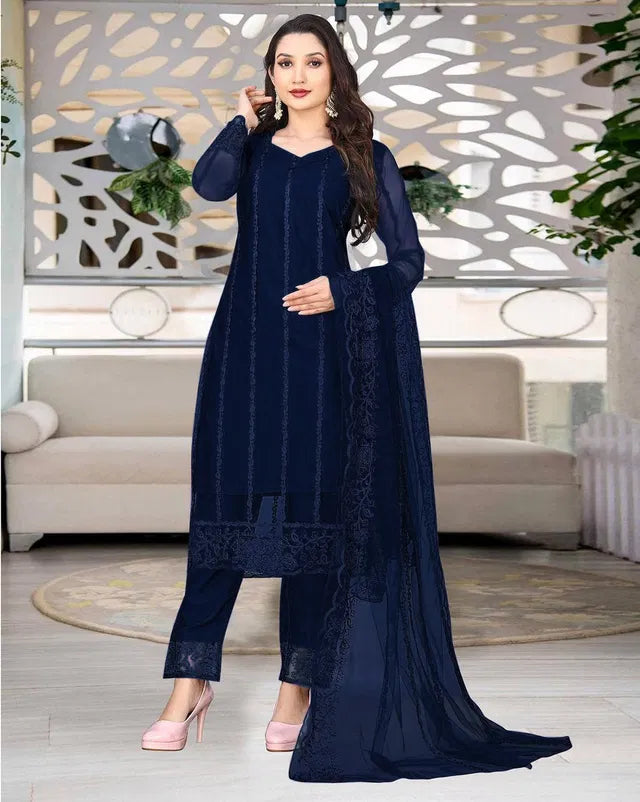 Kurta With Dupatta And Bottomwear