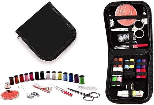 Sewing Kit with Threads, Needles & Accessories – Compact Portable Stitching Repair Set for Home & Travel