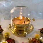 Akhand Diya Lamp with Adjustable wick & GlassAkhand Diya Lamp with Glass Cover & Adjustable Wick – Puja Oil Lamp