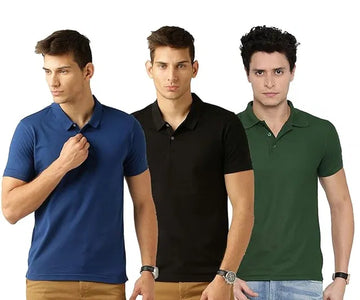 Cotton Polo T-Shirt (Pack of 3)