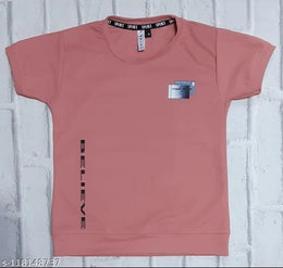 Cotton Blend Round Neck Printed T-Shirt for Boys (Peach, 3-4 Years).Soft cotton blend round neck printed T-shirt for boys aged 3–4 years. Lightweight, breathable, and comfortable for daily wear and playtime.