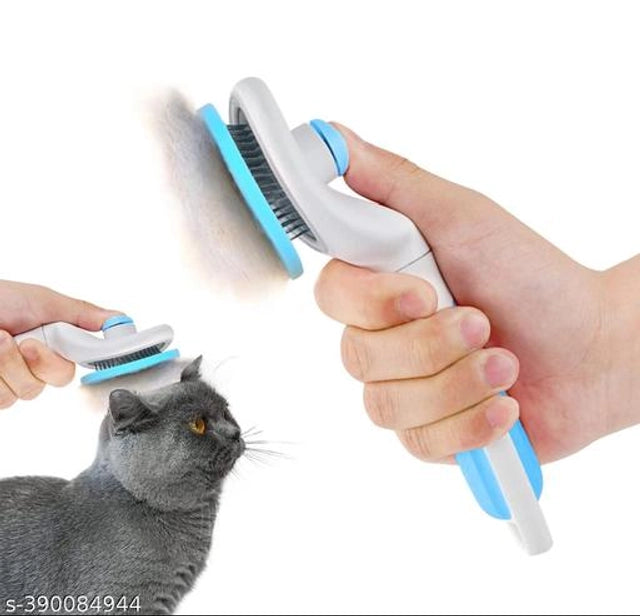Plastic Slicker Grooming Brush for Pet (Blue & White)Plastic Slicker Grooming Brush for Pets (Blue & White) – Deshedding & Detangling Tool