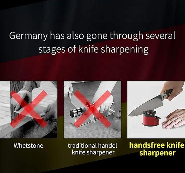 Manual Kitchen Knife Sharpener for Sharpening Stainless Steel Tools.Restore Sharpness in Seconds.