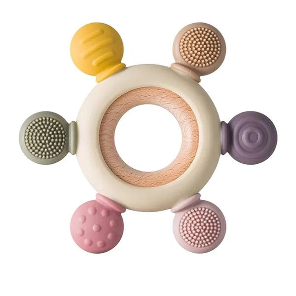 Silicone Teether.Food Grade Silicone Baby Teether – Safe & Soothing Teething Toy.Gentle Gum Relief.