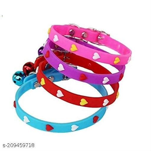 Collar Belt for Cat for (Multicolor, Pack of 4)Collar Belt for Cat (Pack of 4) | Adjustable & Lightweight Cat Neck Collar (Multicolor)