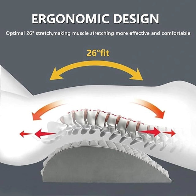 Back Stretcher and Neck Stretcher, Neck and Back Stretcher for Relief, Lumbar Cushion.Back & Neck Stretcher for Pain Relief with Lumbar Support Cushion