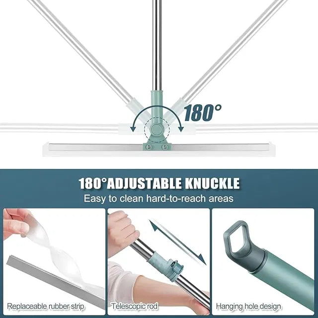 2 in 1 Floor Cleaner Brush Multifunction Magic Broom,Silicone Floor Squeegee Broom.Water Wiper & Dust Removal Floor Cleaner