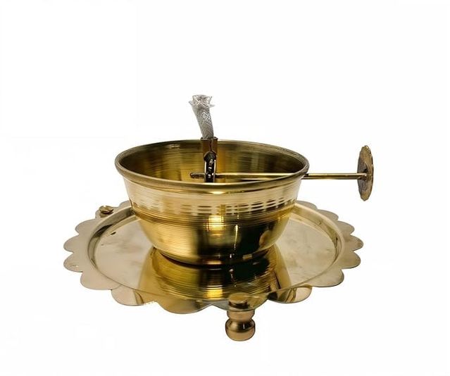 Akhand Diya Lamp with Adjustable wick & GlassAkhand Diya Lamp with Glass Cover & Adjustable Wick – Puja Oil Lamp