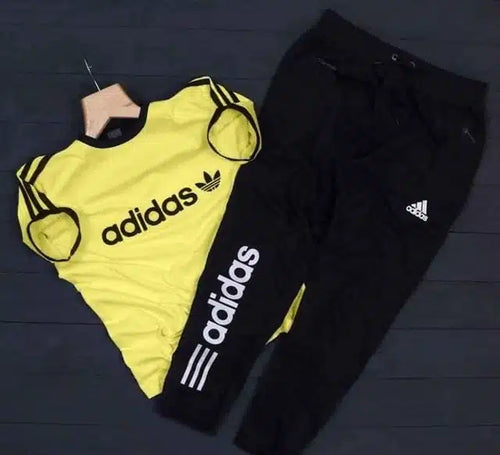 Poly Blend Tracksuits for Men (Yellow & Black, M)