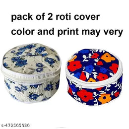 Chapati / Roti Cover Pack Of 2 Pcs (Multicolor) | Insulated Food Cover For Hot Chapati, Roti & Paratha