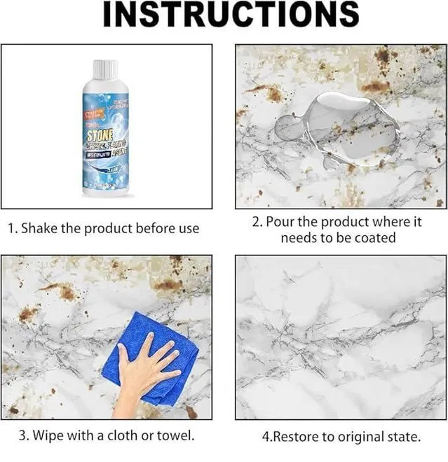 Stone Crystal Plating Agent 200 ml Pack of 2.Stone Crystal Plating Agent 200 ml (Pack of 2) – Marble & Granite Polish Liquid for High Gloss Stone Surface Shine & Protection