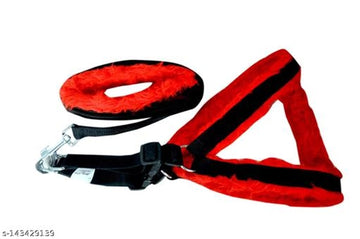 Cotton Dog Harness (Black & Red)