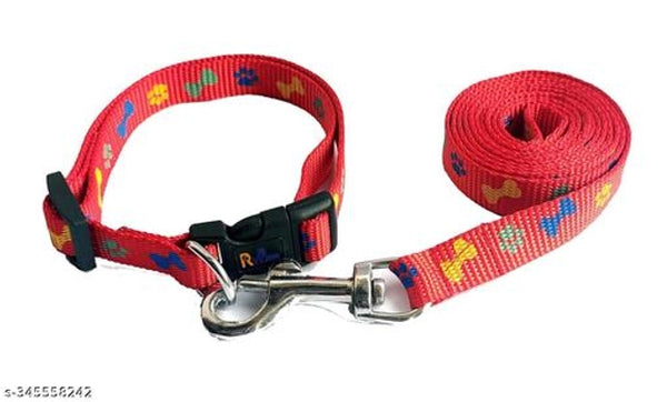 Neck Coller 0.1 inches Belt with 5 Feet Leash for Pet (Multicolor, S) (Set of 1)Neck Collar 0.1 Inches Belt with 5 Feet Leash for Pet Multicolor (Size S) | Adjustable Pet Collar & Leash Set | Lightweight Walking Combo