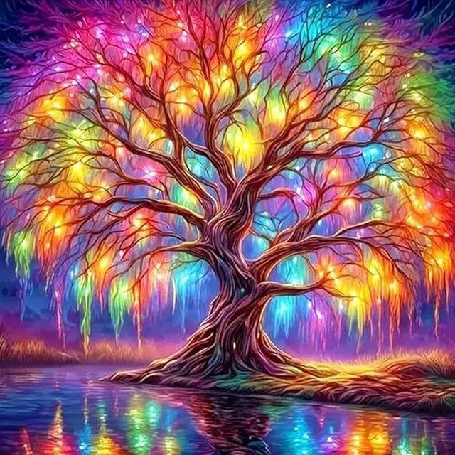 “Diamond Art Painting Kit – 5D Tree Diamond Art Kit for Adults & Beginners, DIY Crystal Rhinestone Painting for Home Decor”