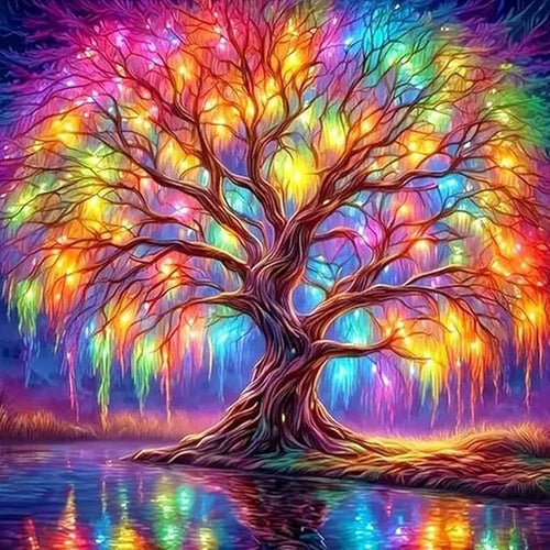 “Diamond Art Painting Kit – 5D Tree Diamond Art Kit for Adults & Beginners, DIY Crystal Rhinestone Painting for Home Decor”