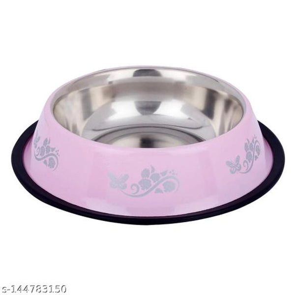 Stainless Steel Feeding Bowl for Pet (Multicolor, 400 ml)Stainless Steel Feeding Bowl For Dogs & Cats (Multicolor, 400 Ml) | Rust Proof Durable Pet Food & Water Bowl