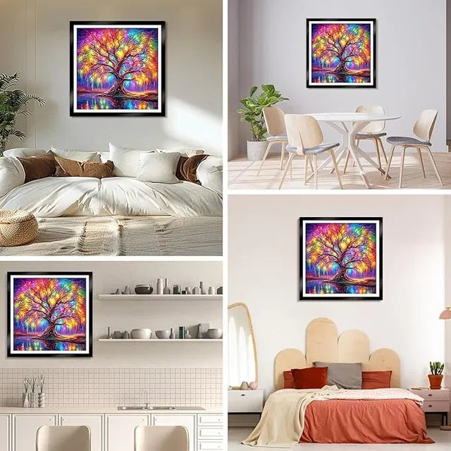 “Diamond Art Painting Kit – 5D Tree Diamond Art Kit for Adults & Beginners, DIY Crystal Rhinestone Painting for Home Decor”