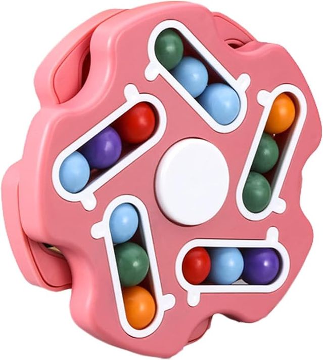 Fidget Toy Rotating Magic Bean Cube Spinner | Educational Learning & Brain Development Toy | Stress Relief, Focus & Sensory Toy for Kids and Adults