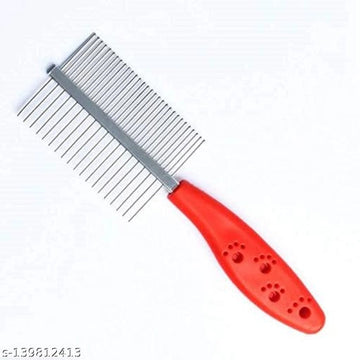Stainless Metal Flea Comb for Pet (Multicolor)Stainless Metal Flea Comb for Pets | Lice & Tick Removal Grooming Comb (Multicolor)