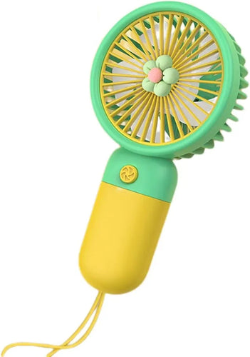 Portable Handheld Fan - Ultra Quiet Little Flower Handheld Fan | Battery Operated Fan, Handheld Fan for Outdoor Travel Commute.